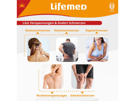 Lifemed Patch chauffant pour la nuque, 230 x 90 mm, blanc