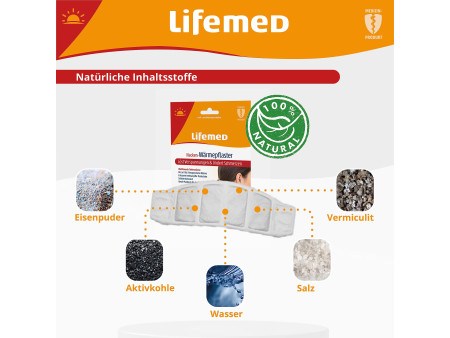 Lifemed Patch chauffant pour la nuque, 230 x 90 mm, blanc