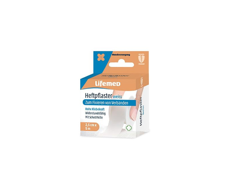 Lifemed Sparadrap 'Classic', blanc, 25 mm x 5,0 m