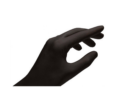 Lifemed Gant en nitrile, noir, sans poudre, taille L