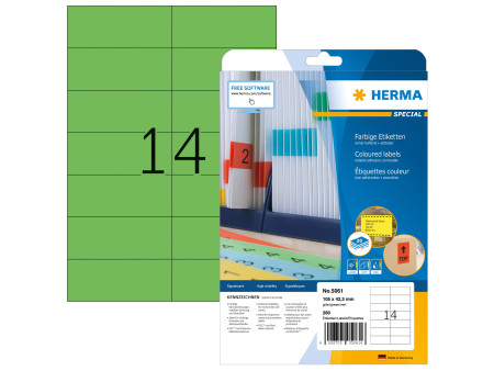 HERMA Etiquette universelle SPECIAL, 105 x 42,3 mm, vert