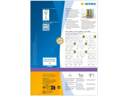 HERMA Etiquette dos de classeur SPECIAL, 192 x 61 mm, bleu