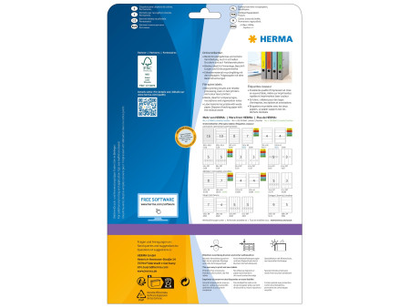 HERMA Etiquette dos de classeur SPECIAL, 192 x 61 mm, jaune