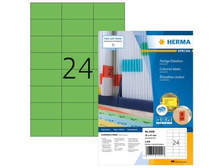 HERMA Etiquette universelle SPECIAL, 70 x 37 mm, vert