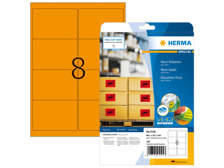 HERMA Etiquette universelle SPECIAL, 99,1 x 67,7 mm, orange