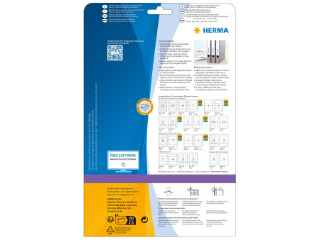 HERMA Etiquette dos de classeur SPECIAL, 192 x 61 mm, blanc