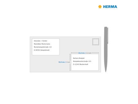 HERMA Etiquette jet d'encre SPECIAL, 83,8 x 50,8 mm, blanc