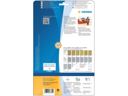 HERMA Etiquette haute brillance 210 x 297 mm, blanc