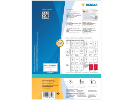 HERMA Etiquette InkPrint SPECIAL, 88,9 x 46,6 mm, blanc
