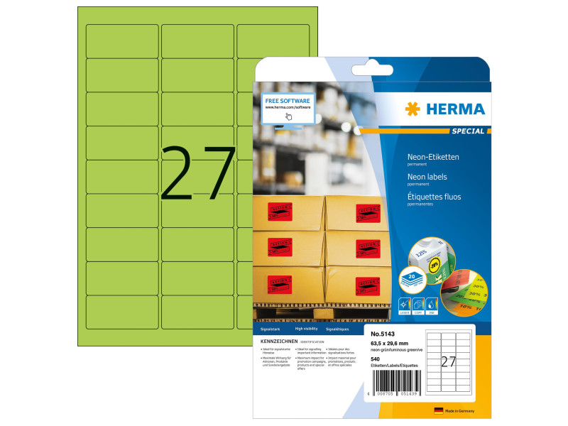 HERMA Etiquette universelle SPECIAL, 63,5 x 29,6 mm, vert