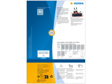 HERMA Etiquette pour bouteilles SPECIAL, 90 x 120 mm, blanc