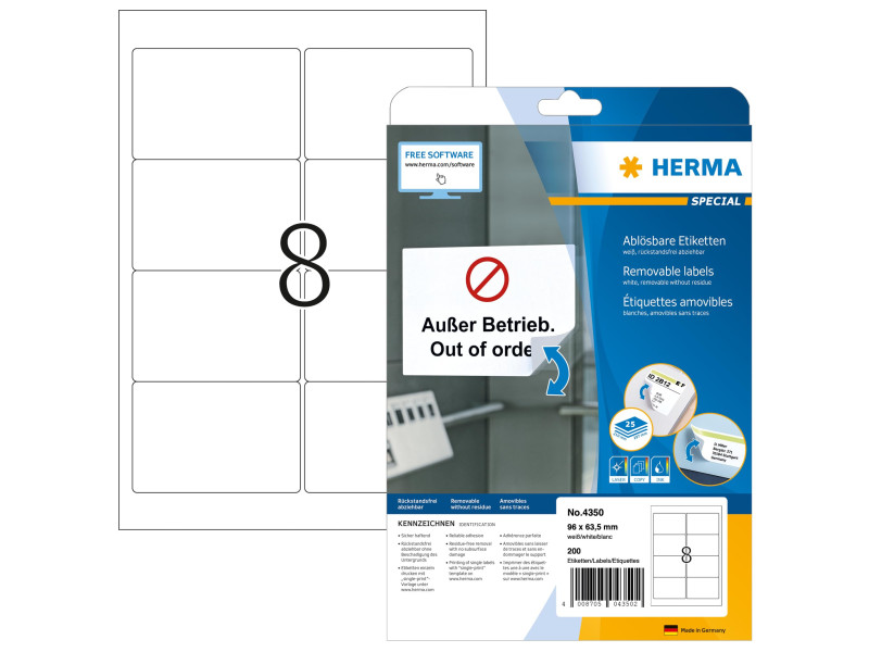 HERMA Etiquette universelle SPECIAL, 96 x 63,5 mm, blanc