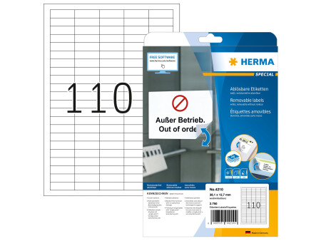 HERMA Etiquette universelle SPECIAL, 38,1 x 12,7 mm, blanc