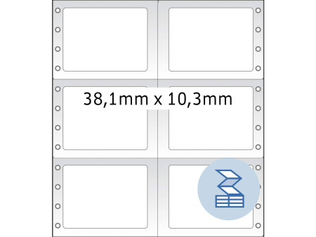 HERMA Etiquette informatique en continu, 38,1 x 10,3 mm