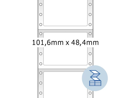 HERMA Etiquette informatique, en continu, 101,6 x 48,4 mm