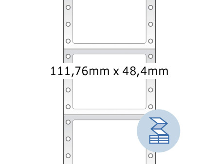 HERMA Etiquette informatique, en continu, 111,76 x 48,4 mm
