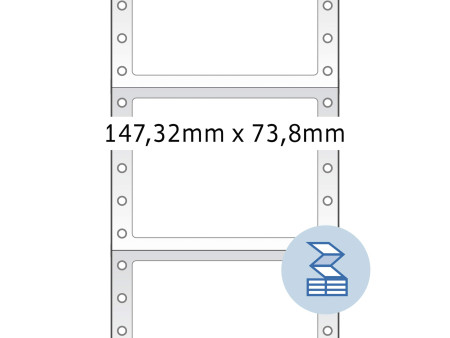 HERMA Etiquette informatique, en continu, 147,32 x 73,8 mm