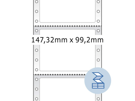 HERMA Etiquette informatique, en continu, 147,32 x 99,2 mm