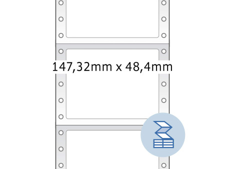 HERMA Etiquette informatique, en continu, 147,32 x 48,4 mm