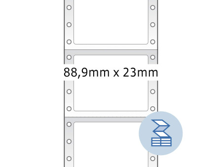 HERMA Etiquette informatique, en continu, 88,9 x 23 mm