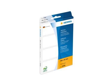 HERMA Etiquette d'adresse, 88 x 35 mm, plié en zigzag, blanc