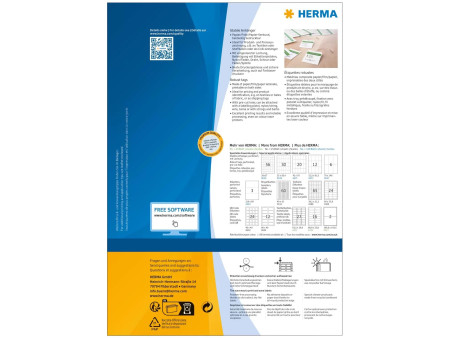 HERMA Etiquette à suspendre SPECIAL, 93,5 x 52,5mm, blanc
