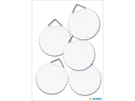HERMA Attache pour cadre, diamètre: 55 mm, Shirting, blanc