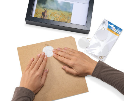 HERMA Attache pour cadre, diamètre: 55 mm, Shirting, blanc