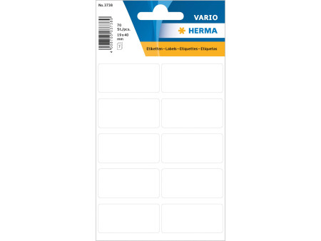 HERMA Etiquette multi-usage, 19 x 40 mm, petit paquet,blanc