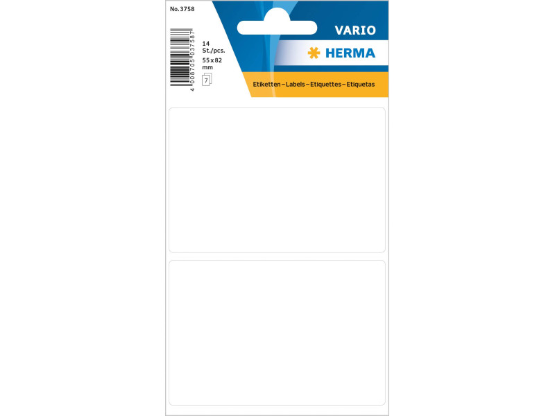 HERMA Etiquette multi-usage, 55 x 82 mm, petit paquet,blanc