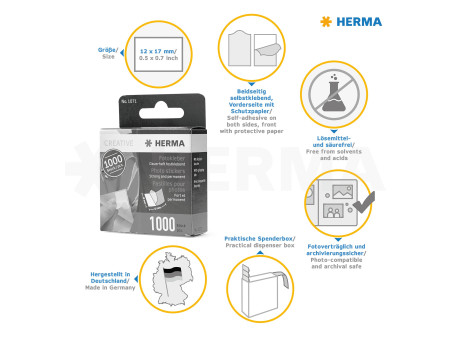 HERMA Pastilles pour photos dans un distributeur en carton,
