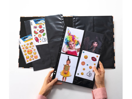 HERMA Pochettes transparentes A4 Fotophan, pour photos 10x15