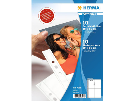 HERMA Pochettes pour photos Fotophan, format A4, pour photos