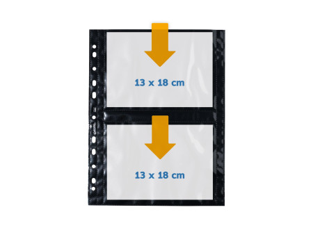 HERMA Pochettes transparentes A4 Fotophan, pour photos 13x18