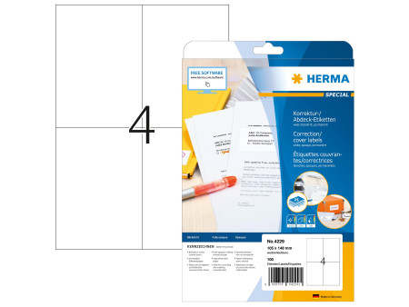 HERMA Etiquette couvrante/correctrice SPECIAL, 105 x 148 mm