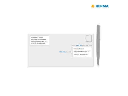 HERMA Etiquette couvrante/correctrice SPECIAL,64,6 x 33,8 mm