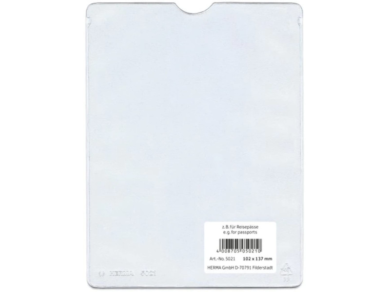 HERMA étui de poche, PP, 1 poche, 0,14 mm, transparent