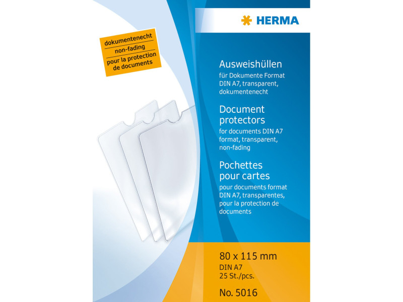 HERMA étui de poche, PP, 1 poche, 0,14 mm, transparent