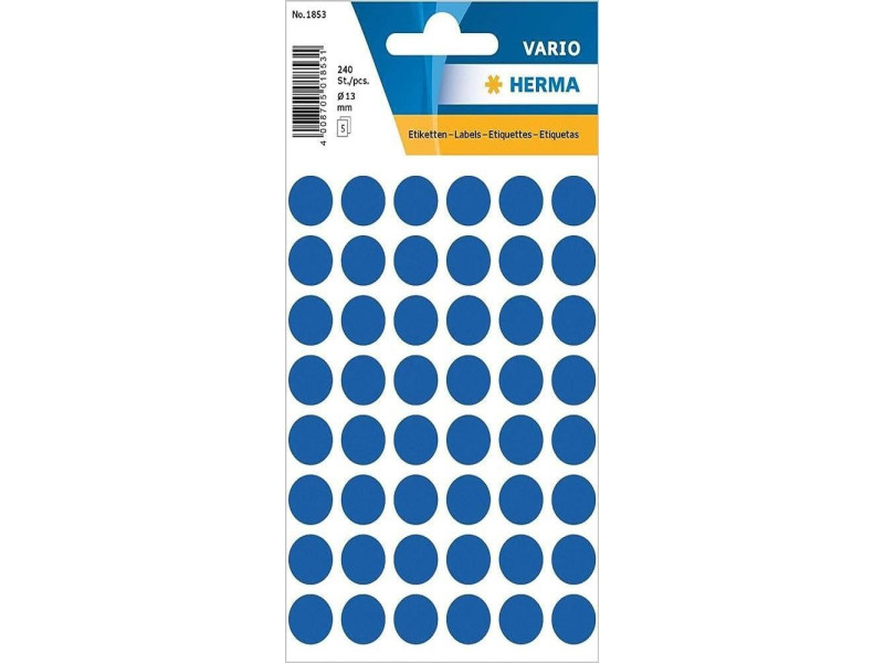 HERMA Pastille adhésive, diamètre: 13 mm, bleu foncé
