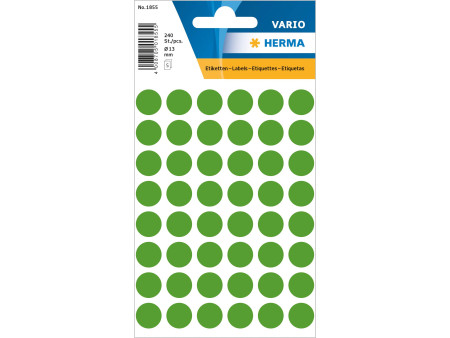 HERMA Pastille adhésive, diamètre: 13 mm, vert foncé