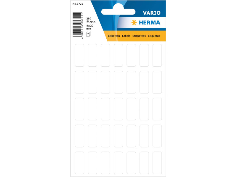 HERMA Etiquette multi-usage, 8 x 20 mm, petit paquet, blanc