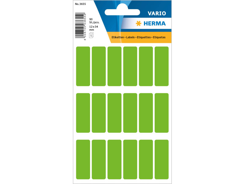 HERMA Etiquette multi-usage, 12 x 34 mm, vert