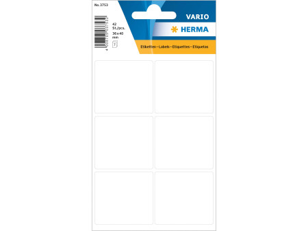 HERMA Etiquette multi-usage, 36 x 40 mm, petit paquet,blanc