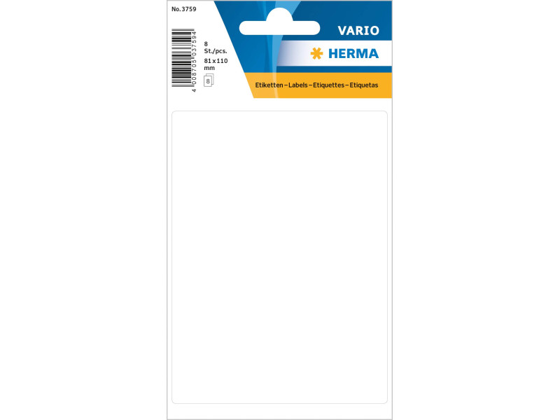 HERMA Etiquette multi-usage, 81 x 110 mm, blanc