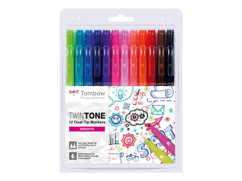 Tombow Feutre double pointe 'TwinTone' Bright Colours