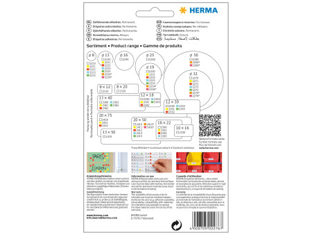 HERMA Pastille adhésive, diamètre: 32 mm, rouge fluo