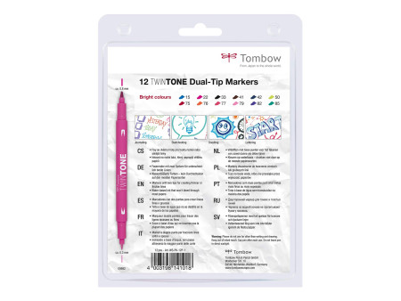Tombow Feutre double pointe 'TwinTone' Bright Colours