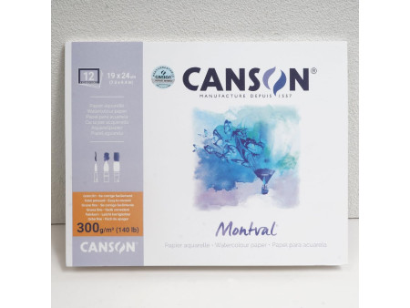 CANSON Bloc de papier aquarelle 'Montval', 190 x 240 mm