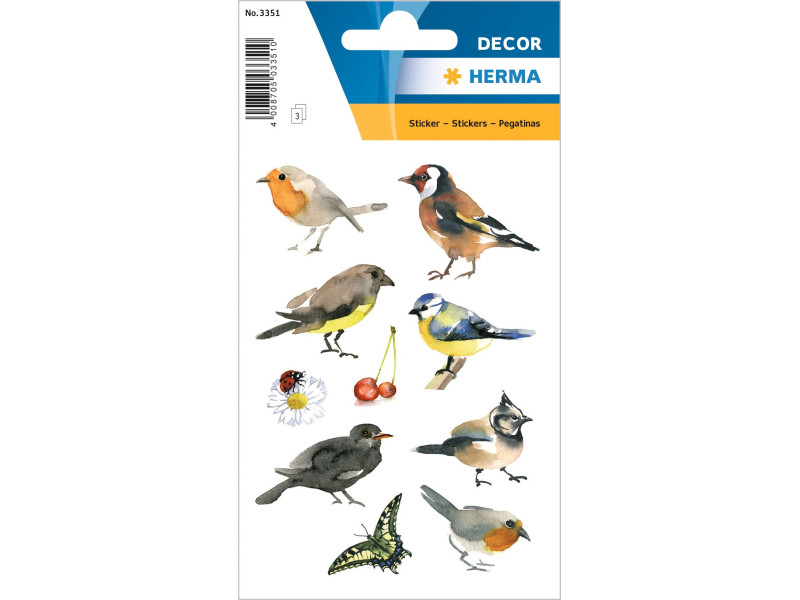 HERMA Sticker DECOR 'Oiseaux à l'aquarelle'