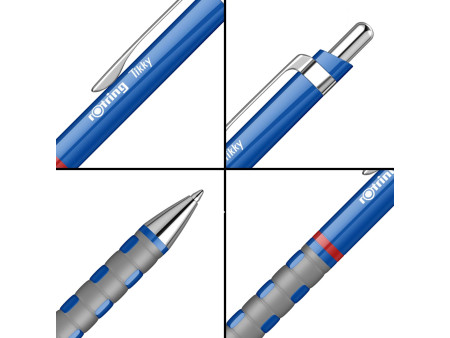 rotring Stylo à bille rétractable Tikky, bleu